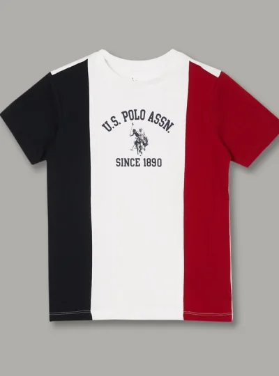 US POLO ASSN KIDS Boys Colourblock T-shirt